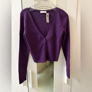 Babaton Georgia Cardigan Sweater-Dewberry purple-Size M-NWT